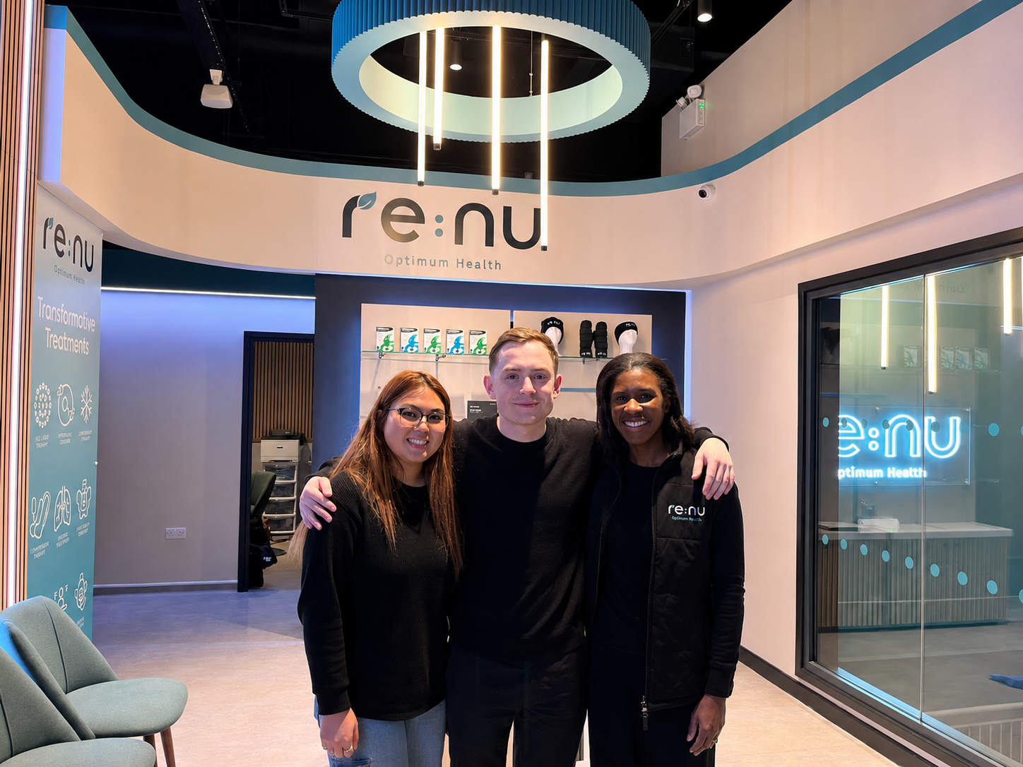 The Optimal Health team at the Re:nu Optimal Health wellness space