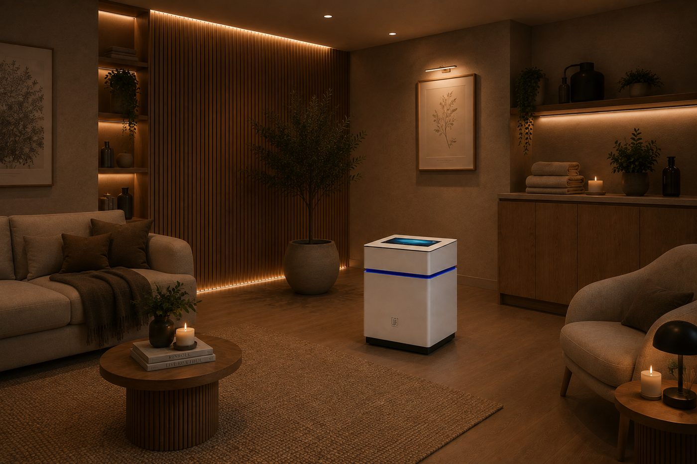 Mitocube Portable Hypoxic Therapy in a premium home setting